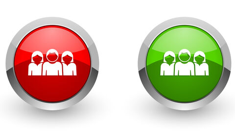 Runde Kreise mit Gruppen